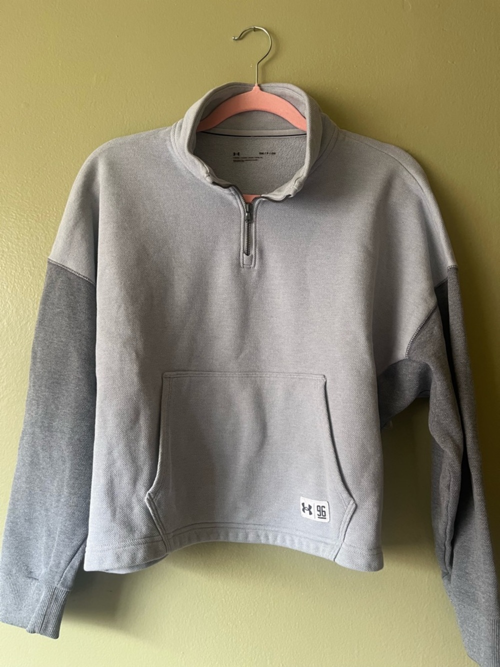 Under Armour Women’s Light Gray & Dark Gray Quarter-Zip Pullover